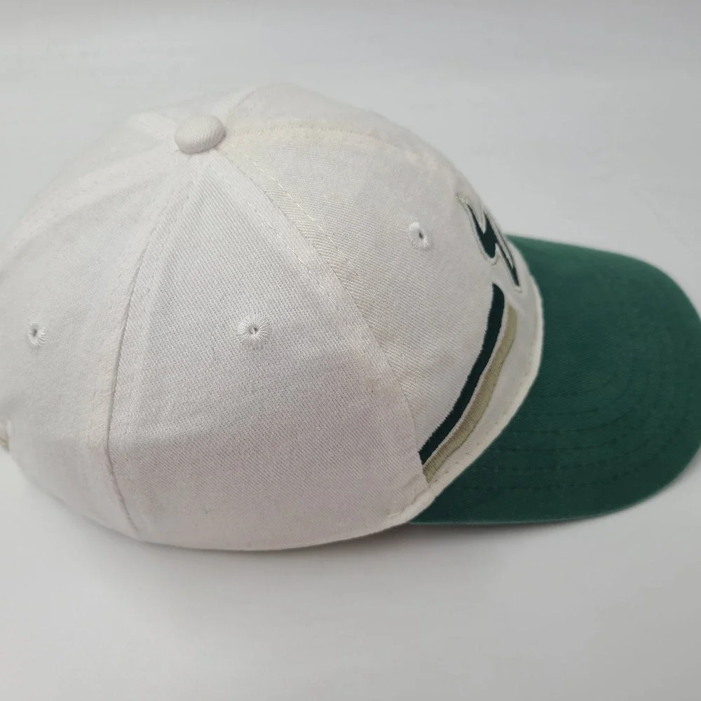Youth USF Bulls Hat Strapback Cream White Green NCAA University of South Florida